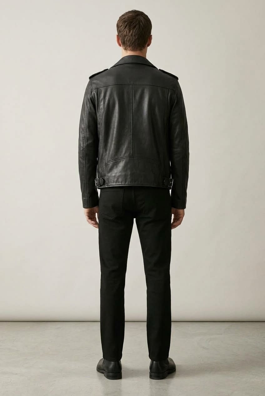 Lambskin Nappa Biker Jacket Black – image 2